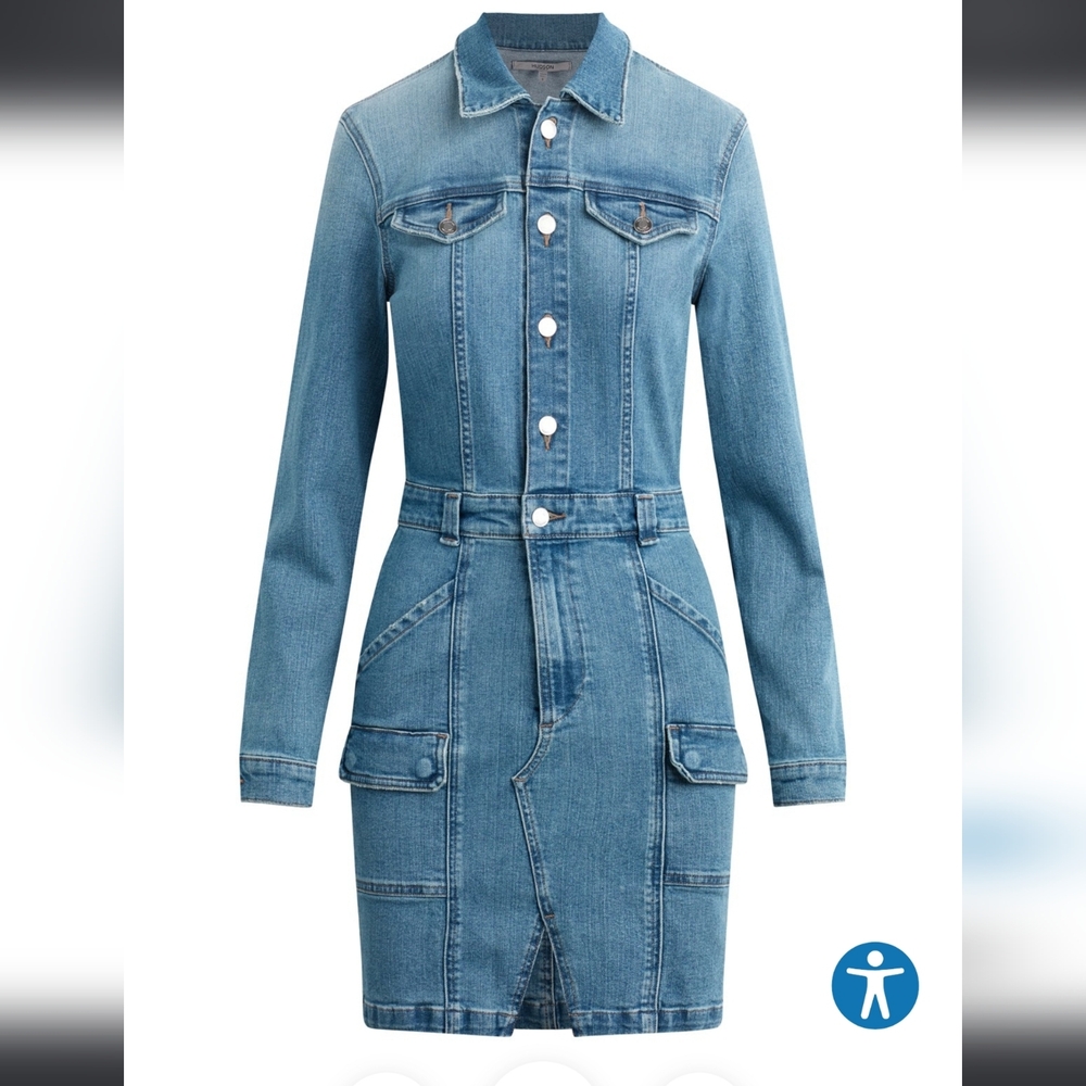 The Long Sleeve  Dress in light blue Maize Denim